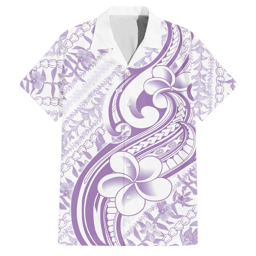 Hawaii Plumeria Lokelani Pikake Lei Family Matching Off Shoulder Maxi Dress and Hawaiian Shirt Poni Polynesian Tattoo
