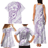 Hawaii Plumeria Lokelani Pikake Lei Family Matching Tank Maxi Dress and Hawaiian Shirt Poni Polynesian Tattoo