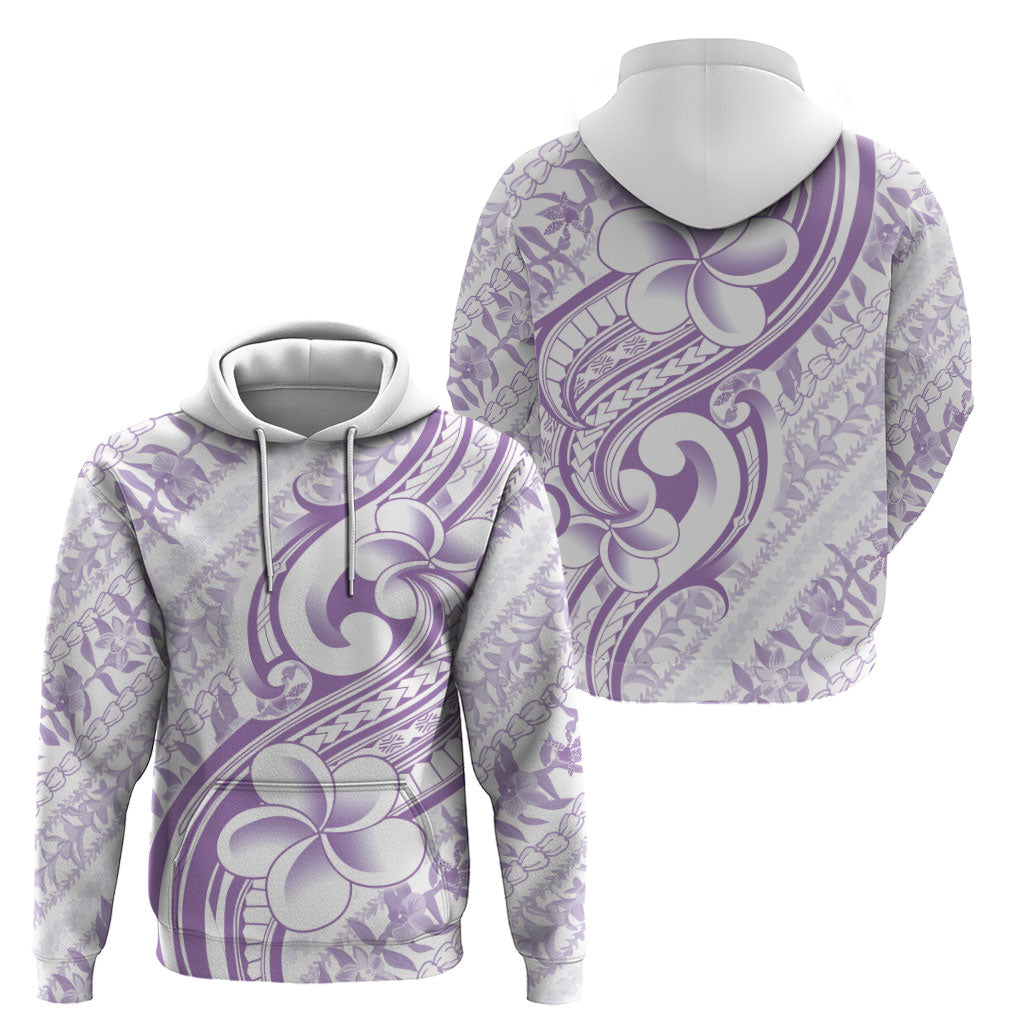Hawaii Plumeria Lokelani Pikake Lei Hoodie Poni Polynesian Tattoo
