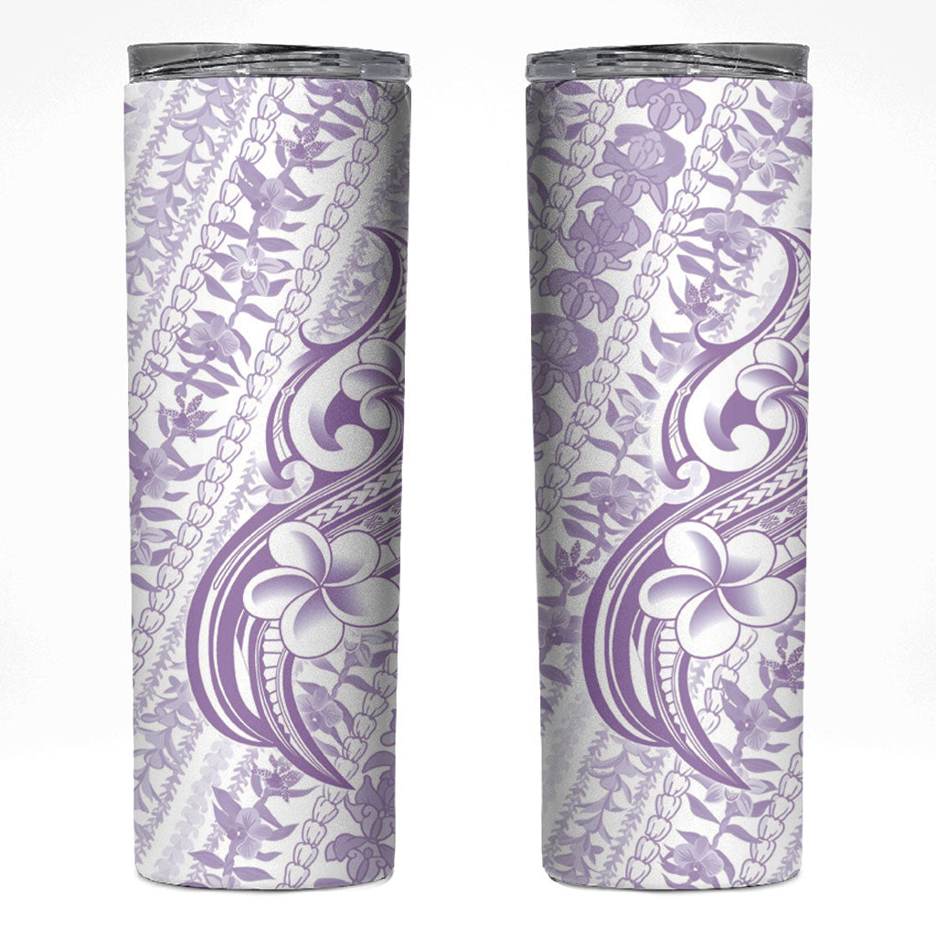Hawaii Plumeria Lokelani Pikake Lei Skinny Tumbler Poni Polynesian Tattoo