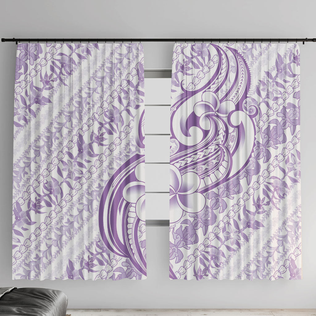 Hawaii Plumeria Lokelani Pikake Lei Window Curtain Poni Polynesian Tattoo