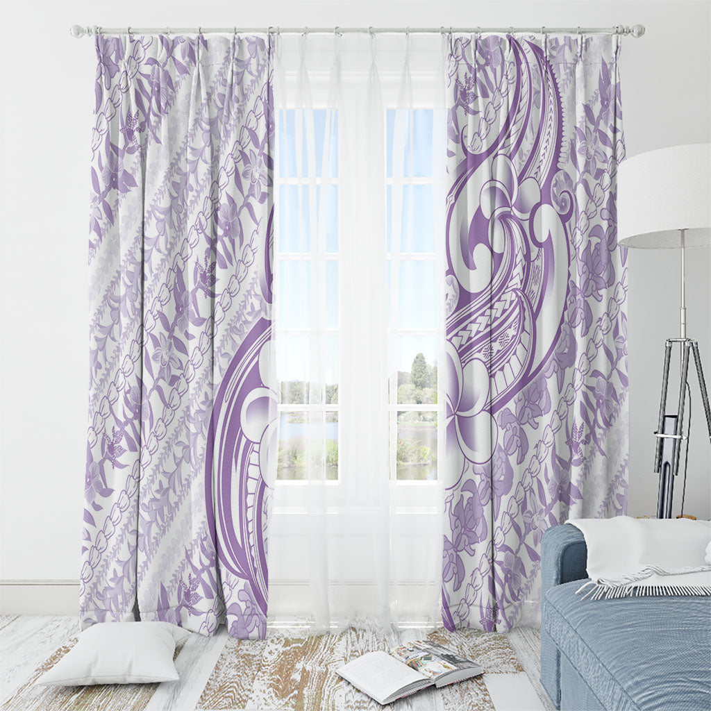 Hawaii Plumeria Lokelani Pikake Lei Window Curtain Poni Polynesian Tattoo