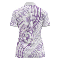 Hawaii Plumeria Lokelani Pikake Lei Women Polo Shirt Poni Polynesian Tattoo