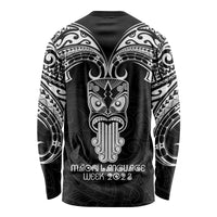 New Zealand Te Reo Maori Long Sleeve Shirt Kia Kaha Maori Language Week Black Style LT9 - Polynesian Pride