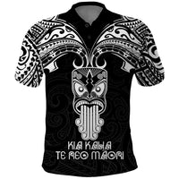New Zealand Te Reo Maori Polo Shirt Kia Kaha Maori Language Week Black Style LT9 Black - Polynesian Pride