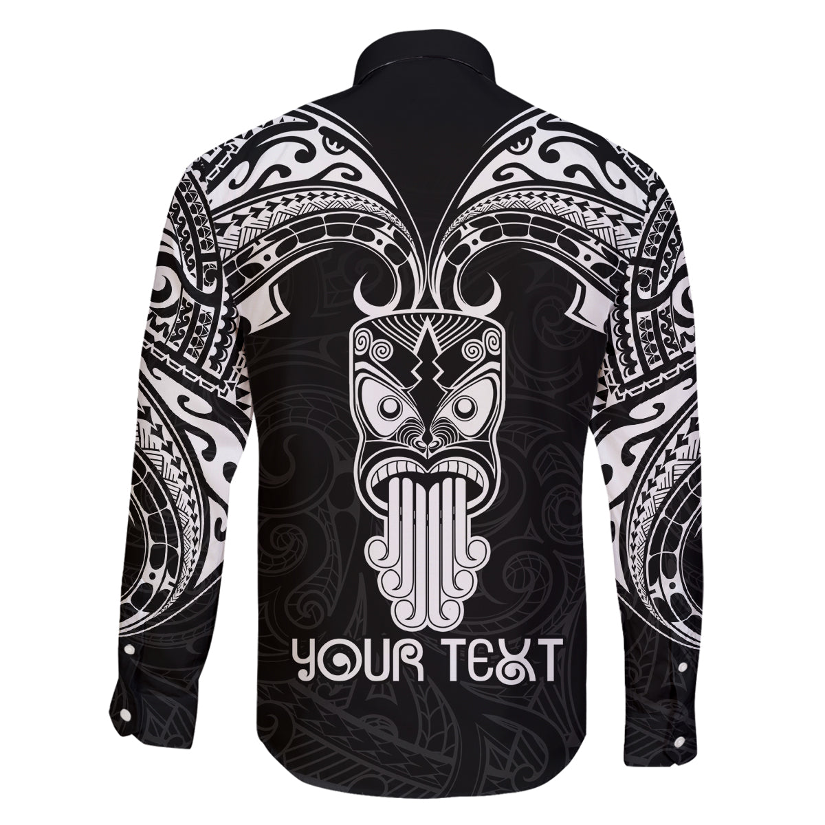 Personalised New Zealand Te Reo Maori Family Matching Summer Maxi Dress and Hawaiian Shirt Kia Kaha Maori Language Week Black Style LT9 - Polynesian Pride