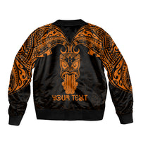 Personalised New Zealand Te Reo Maori Bomber Jacket Kia Kaha Maori Language Week Gold Style LT9 - Polynesian Pride