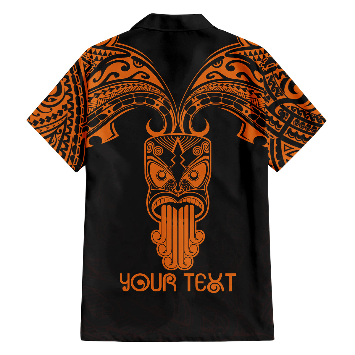Personalised New Zealand Te Reo Maori Family Matching Off Shoulder Maxi Dress and Hawaiian Shirt Kia Kaha Maori Language Week Gold Style LT9 - Polynesian Pride