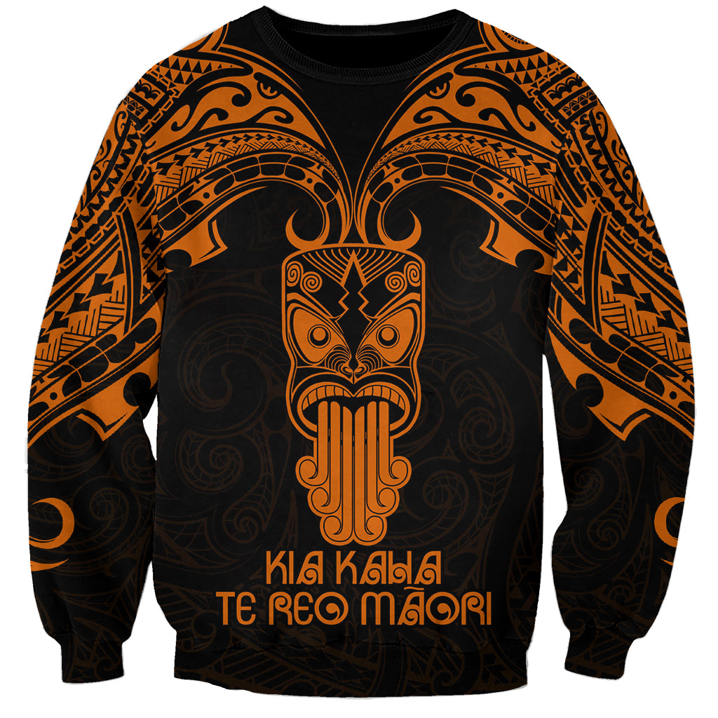 Personalised New Zealand Te Reo Maori Sweatshirt Kia Kaha Maori Language Week Gold Style LT9 Unisex Gold - Polynesian Pride