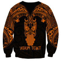 Personalised New Zealand Te Reo Maori Sweatshirt Kia Kaha Maori Language Week Gold Style LT9 - Polynesian Pride