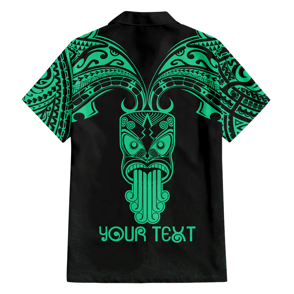Personalised New Zealand Te Reo Maori Family Matching Long Sleeve Bodycon Dress and Hawaiian Shirt Kia Kaha Maori Language Week Green Style LT9 - Polynesian Pride