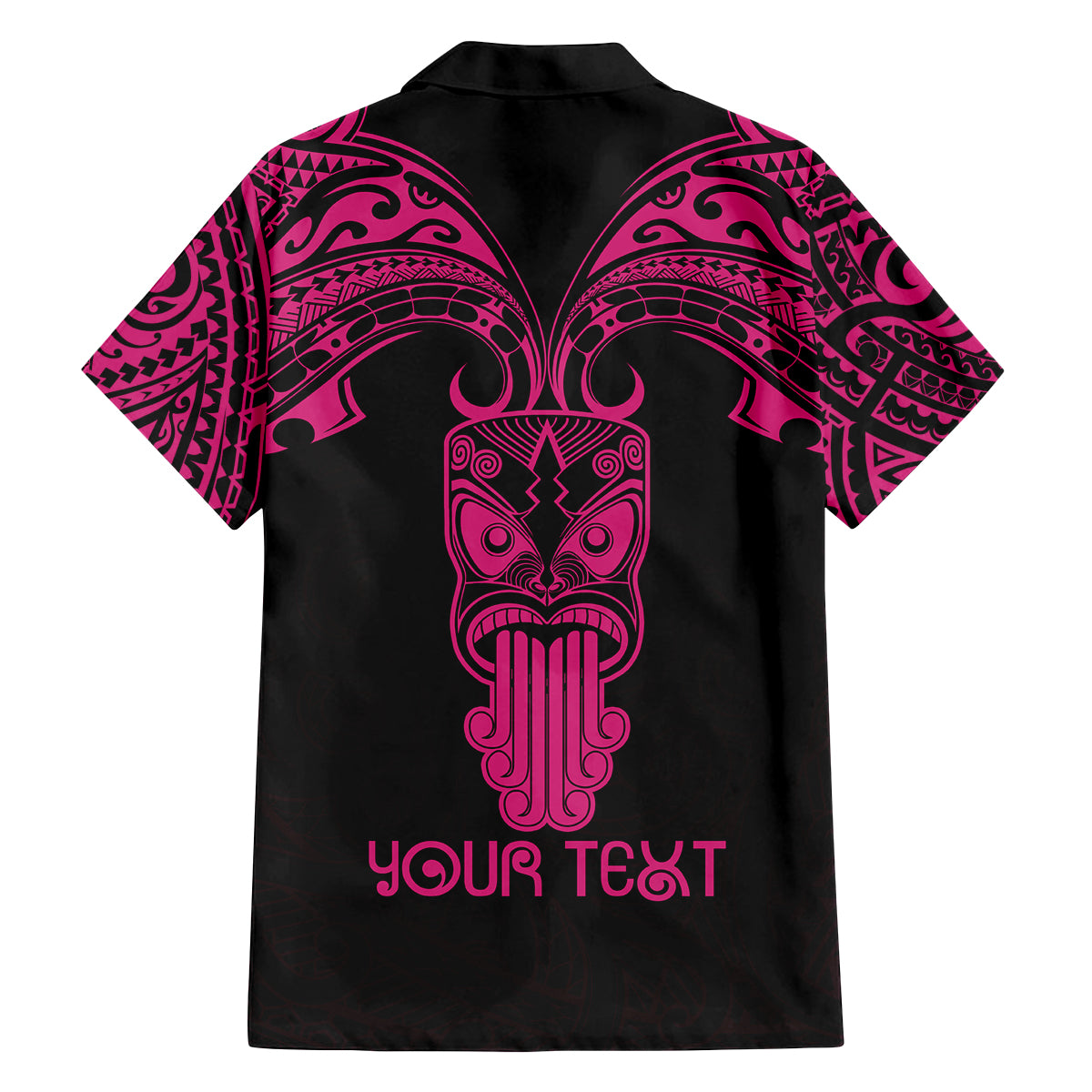 Personalised New Zealand Te Reo Maori Family Matching Long Sleeve Bodycon Dress and Hawaiian Shirt Kia Kaha Maori Language Week Pink Style LT9 - Polynesian Pride