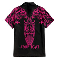 Personalised New Zealand Te Reo Maori Hawaiian Shirt Kia Kaha Maori Language Week Pink Style LT9 - Polynesian Pride