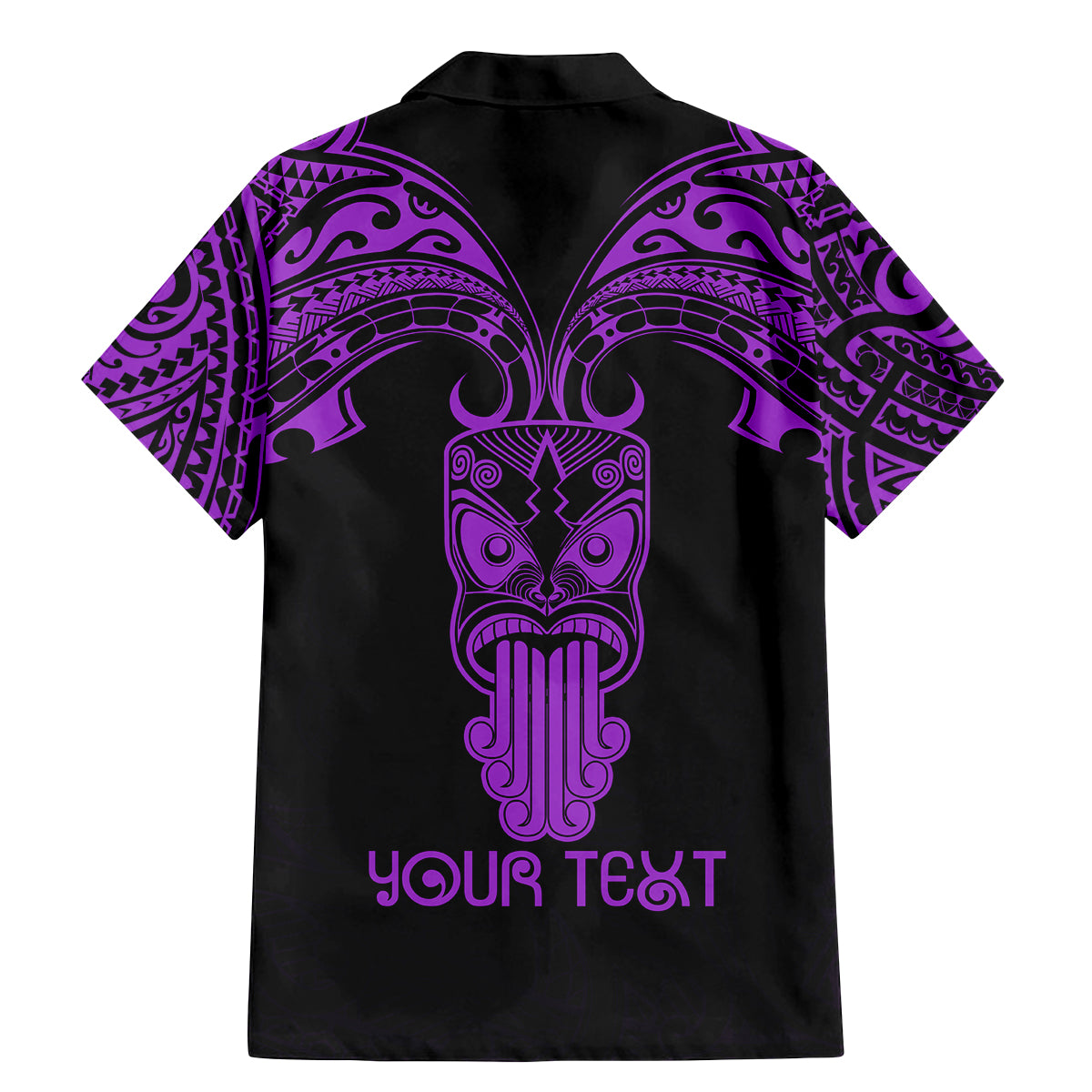 Personalised New Zealand Te Reo Maori Family Matching Mermaid Dress and Hawaiian Shirt Kia Kaha Maori Language Week Purple Style LT9 - Polynesian Pride