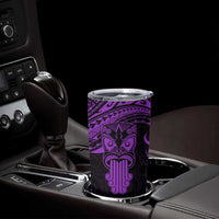 Personalised New Zealand Te Reo Maori Tumbler Cup Kia Kaha Maori Language Week Purple Style