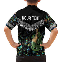 Personalised Maori Manaia Family Matching Short Sleeve Bodycon Dress and Hawaiian Shirt New Zealand Tribal Hei Matau Papua Shell