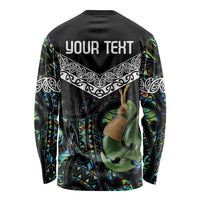 Personalised Maori Manaia Long Sleeve Shirt New Zealand Tribal Hei Matau Papua Shell