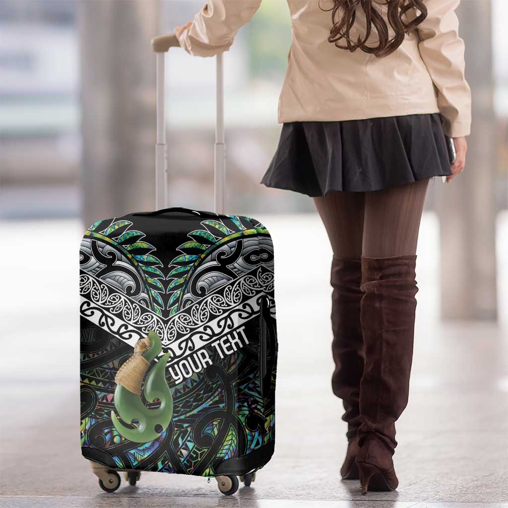 Personalised Maori Manaia Luggage Cover New Zealand Tribal Hei Matau Papua Shell