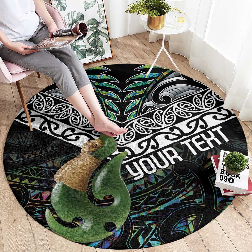 Personalised Maori Manaia Round Carpet New Zealand Tribal Hei Matau Papua Shell LT9 - Polynesian Pride