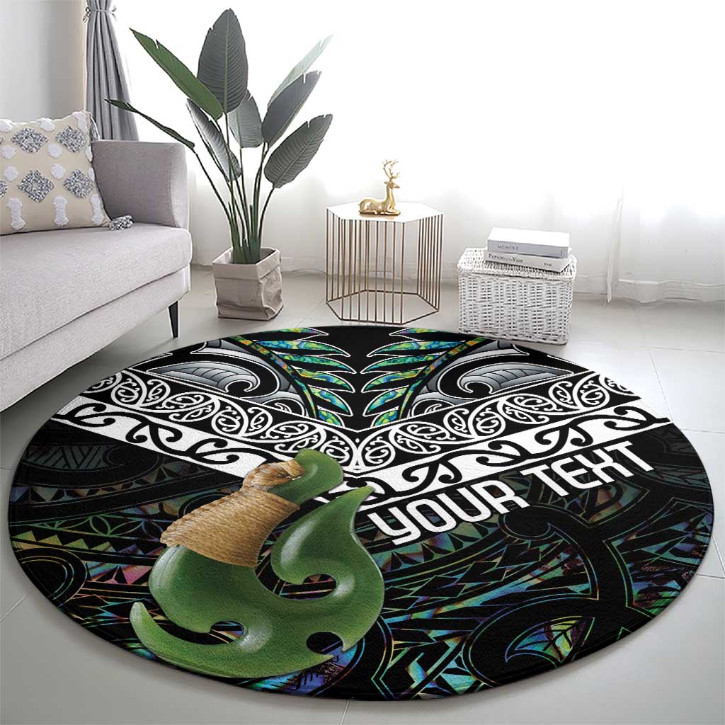 Personalised Maori Manaia Round Carpet New Zealand Tribal Hei Matau Papua Shell LT9 - Polynesian Pride