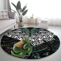 Personalised Maori Manaia Round Carpet New Zealand Tribal Hei Matau Papua Shell LT9 - Polynesian Pride