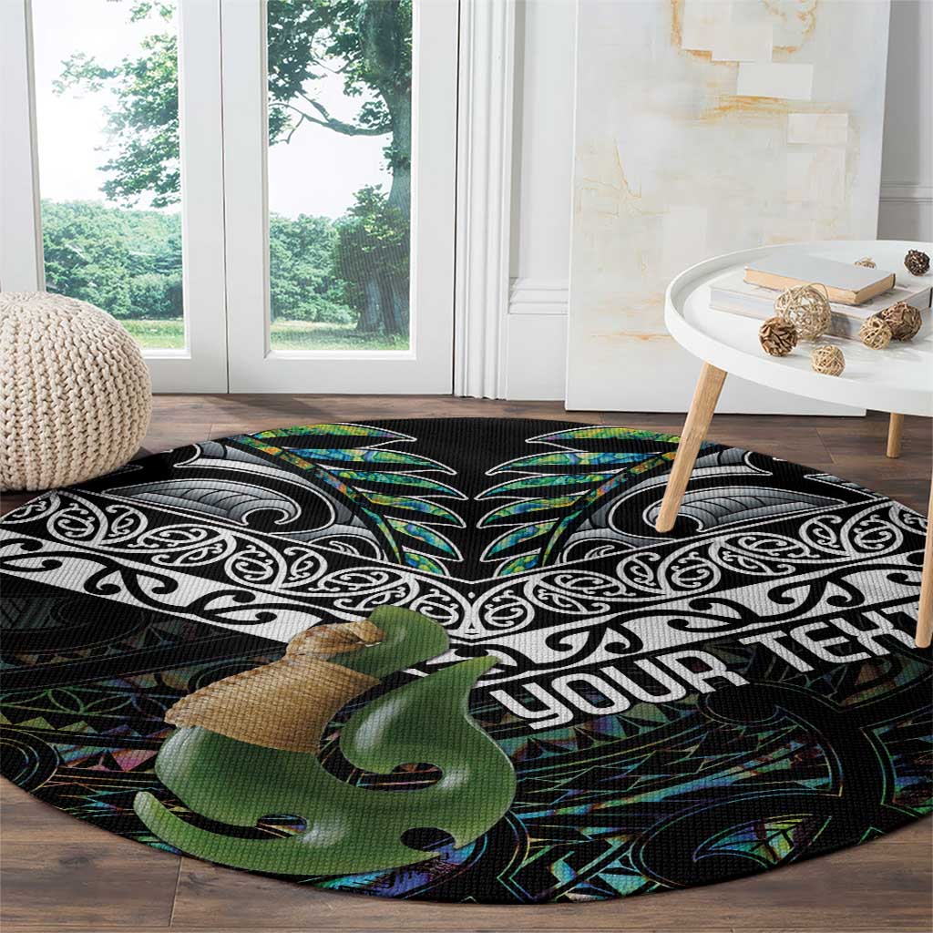Personalised Maori Manaia Round Carpet New Zealand Tribal Hei Matau Papua Shell LT9 - Polynesian Pride