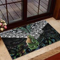Personalised Maori Manaia Rubber Doormat New Zealand Tribal Hei Matau Papua Shell LT9 - Polynesian Pride