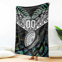 Custom New Zealand Blanket Maori Rugby Tattoo Papua Shell