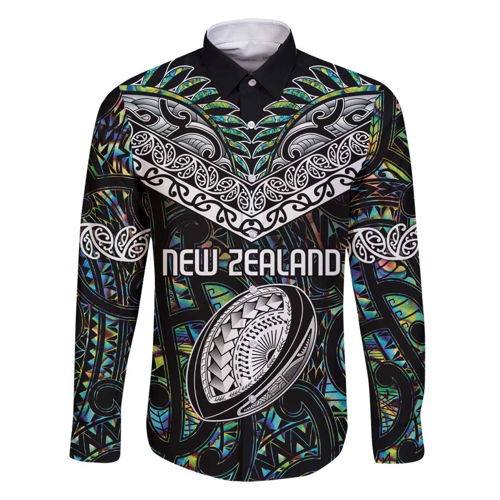 Custom New Zealand Family Matching Long Sleeve Bodycon Dress and Hawaiian Shirt Maori Rugby Tattoo Papua Shell