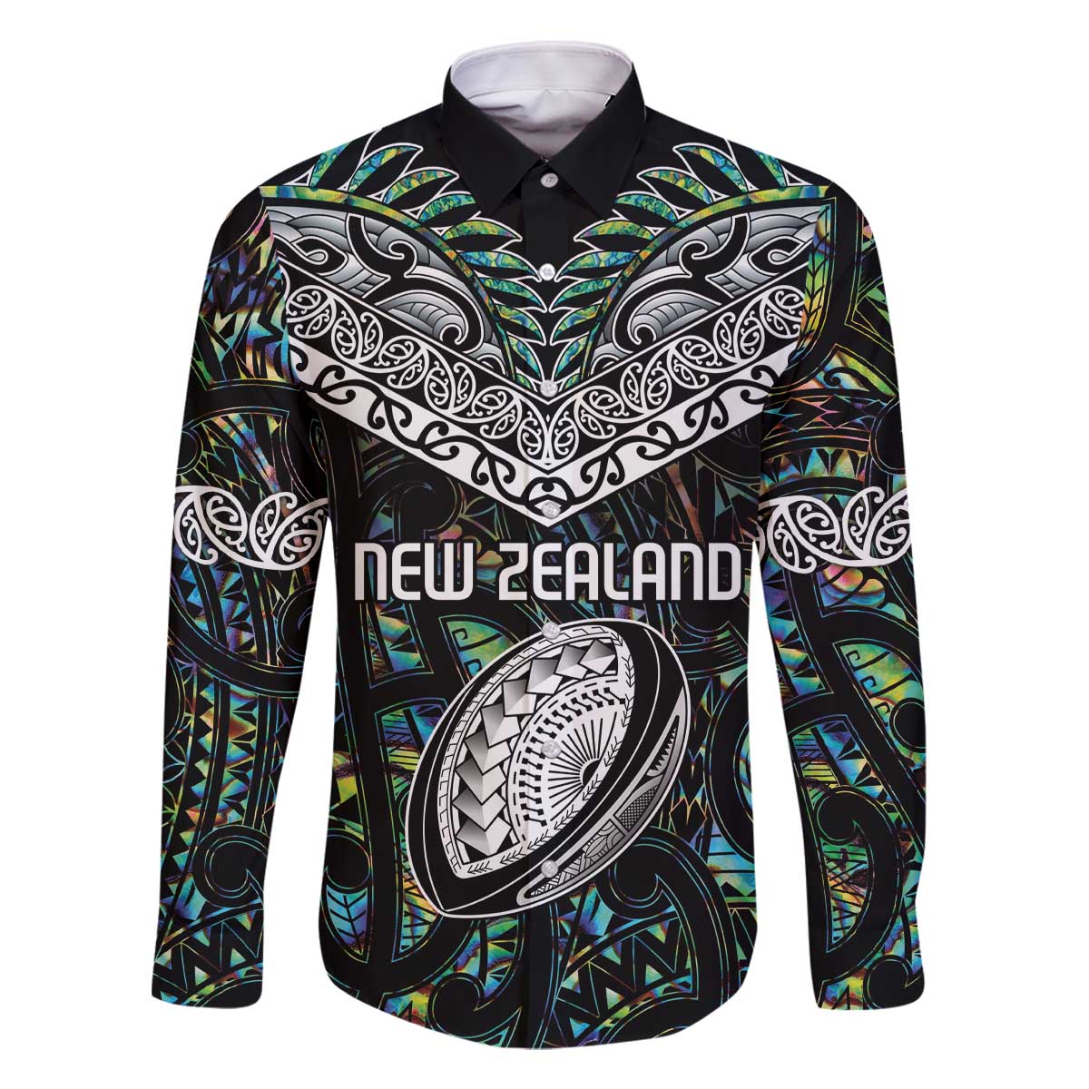 Custom New Zealand Family Matching Off Shoulder Short Dress and Hawaiian Shirt Maori Rugby Tattoo Papua Shell