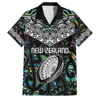 Custom New Zealand Hawaiian Shirt Maori Rugby Tattoo Papua Shell