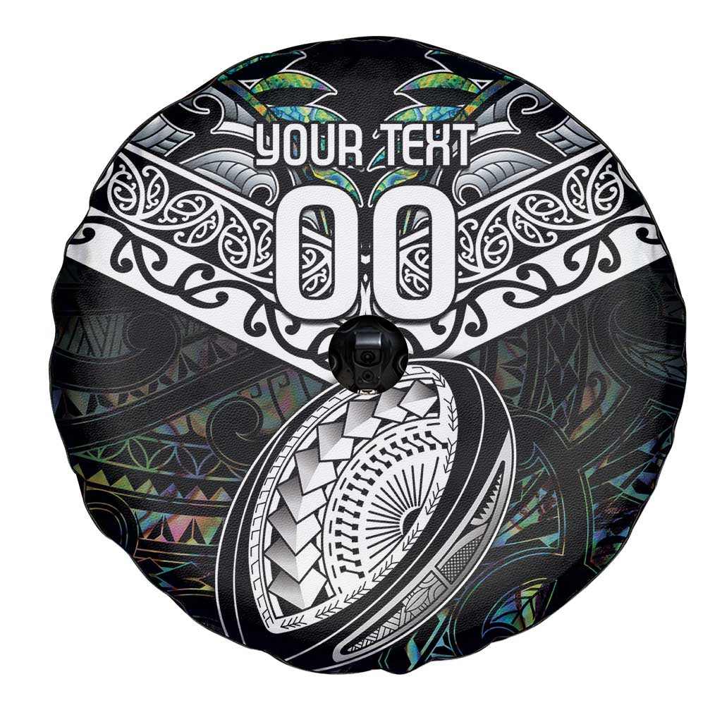 Custom New Zealand Spare Tire Cover Maori Rugby Tattoo Papua Shell