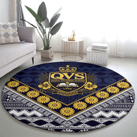Fiji Queen Victoria School Round Carpet QVS 1906 Generational School Legacy LT9 - Polynesian Pride