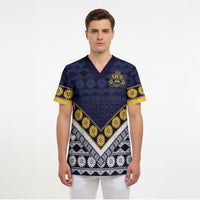 Fiji Queen Victoria School Scrub Top QVS 1906 Generational School Legacy LT9 - Polynesian Pride