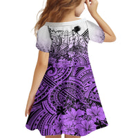 Beauty and The Warrior Polynesian Valentine Family Matching Tank Maxi Dress and Hawaiian Shirt Hibiscus FLowers Purple Style LT9 - Polynesian Pride