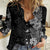 Hawaii Tropical Flowers Tribal Pattern Women Casual Shirt Black Style LT9 Female Black - Polynesian Pride