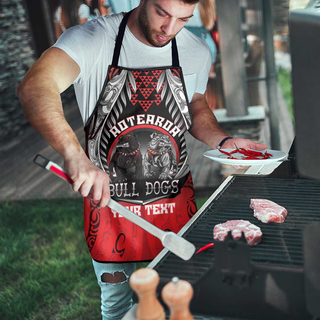 Aotearoa Bulldog Personalised Apron Maori Kowhaiwhai Motif - Polynesian Pride