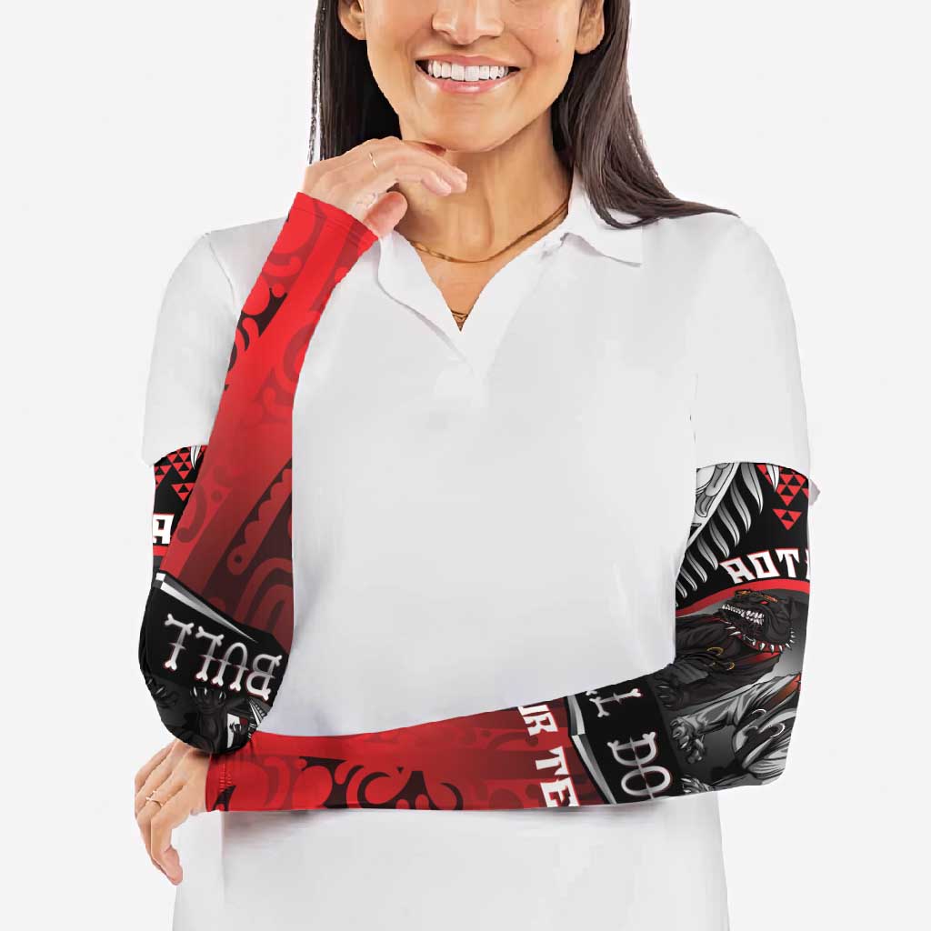 Aotearoa Bulldog Personalised Arm Sleeves Maori Kowhaiwhai Motif - Polynesian Pride