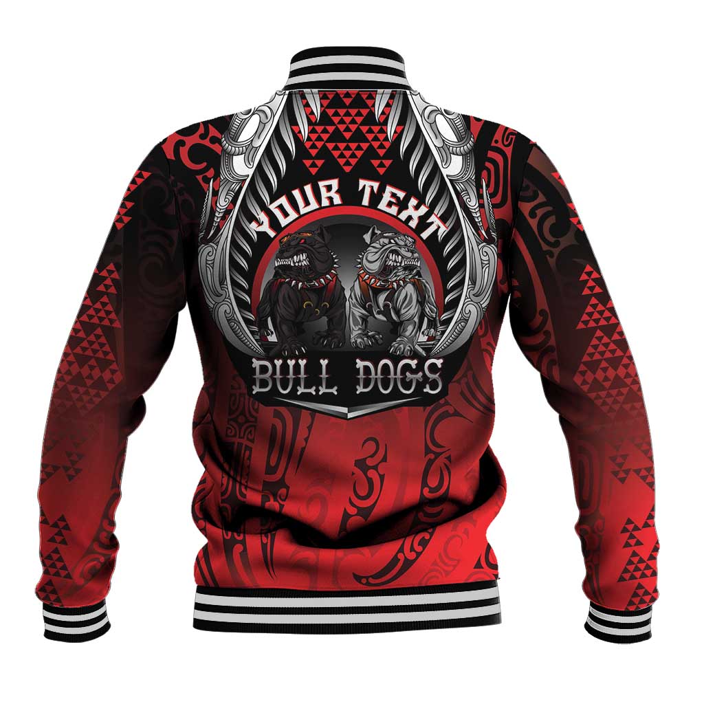 Aotearoa Bulldog Personalised Baseball Jacket Maori Kowhaiwhai Motif LT9 - Polynesian Pride