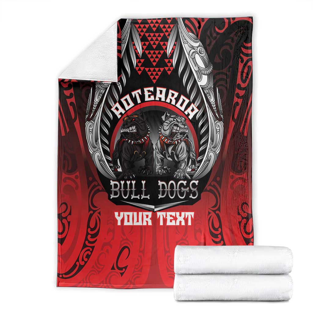 Aotearoa Bulldog Personalised Blanket Maori Kowhaiwhai Motif