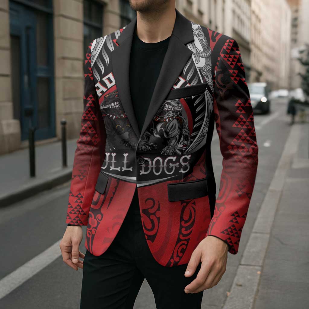 Aotearoa Bulldog Personalised Blazer Maori Kowhaiwhai Motif - Polynesian Pride