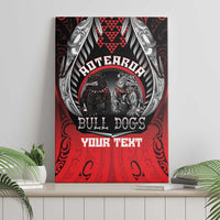 Aotearoa Bulldog Personalised Canvas Wall Art Maori Kowhaiwhai Motif