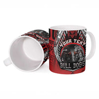 Aotearoa Bulldog Personalised Ceramic Mug Maori Kowhaiwhai Motif - Polynesian Pride