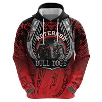 Aotearoa Bulldog Personalised Hoodie Maori Kowhaiwhai Motif