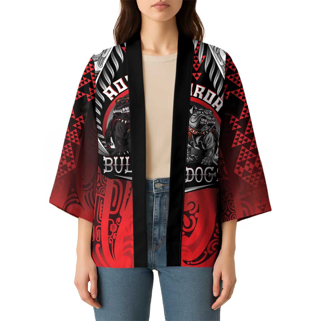 Aotearoa Bulldog Personalised Kimono Maori Kowhaiwhai Motif - Polynesian Pride