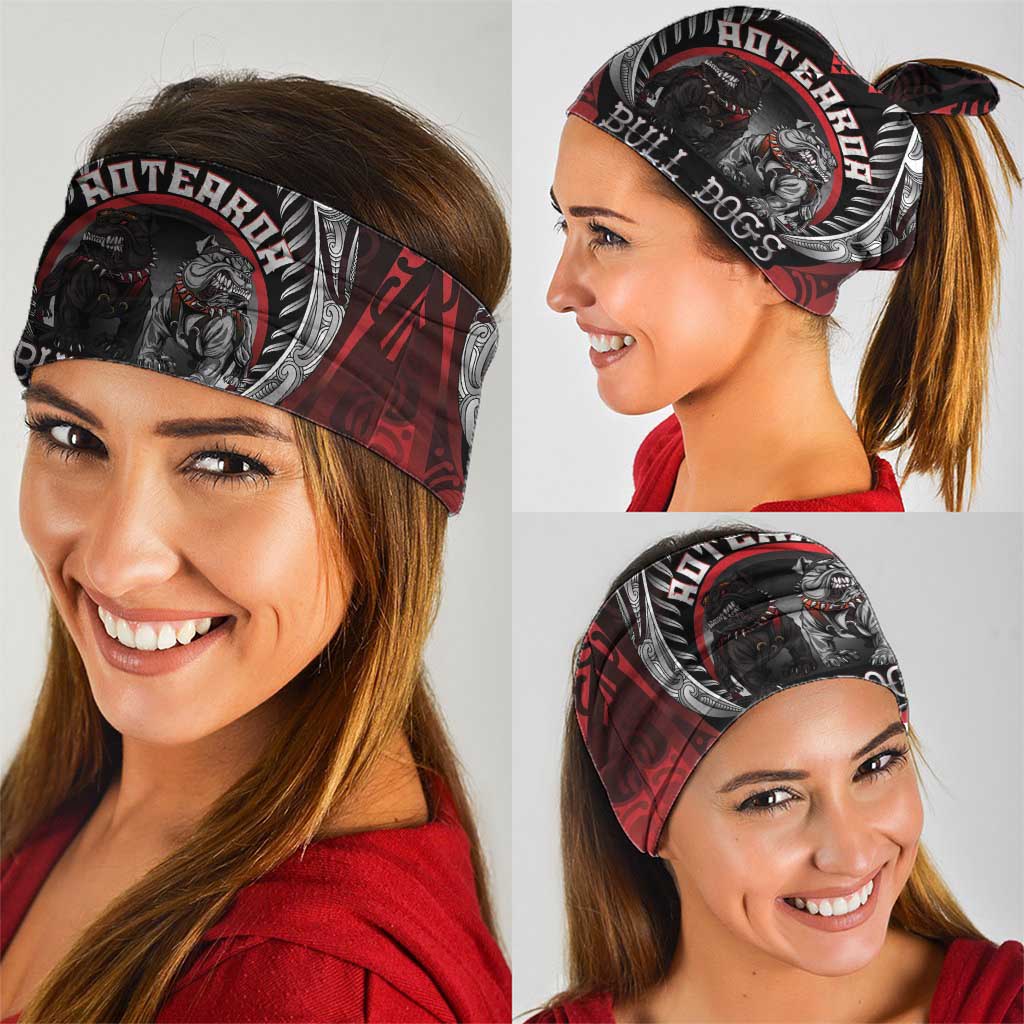 Aotearoa Bulldog Personalised Neck Gaiter Maori Kowhaiwhai Motif - Polynesian Pride