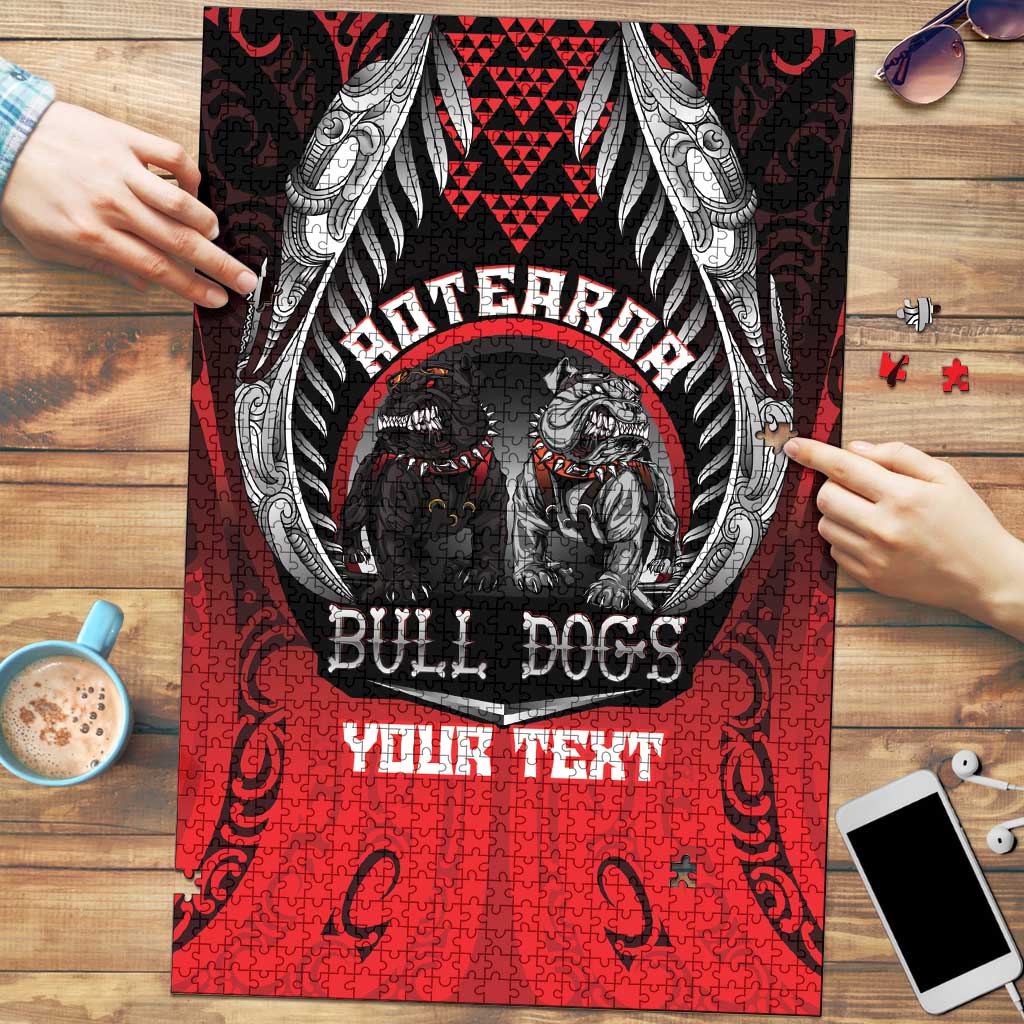Aotearoa Bulldog Personalised Puzzle Maori Kowhaiwhai Motif - Polynesian Pride