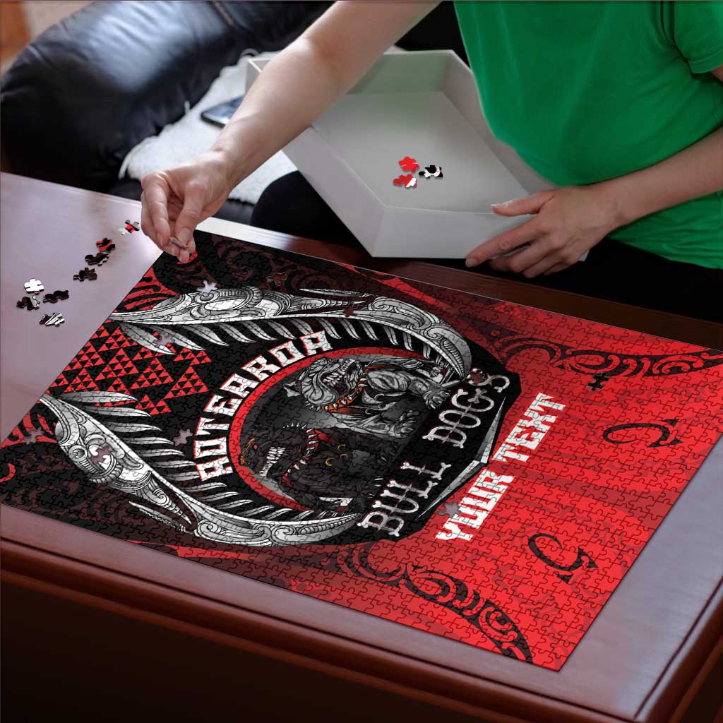 Aotearoa Bulldog Personalised Puzzle Maori Kowhaiwhai Motif - Polynesian Pride