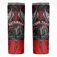 Aotearoa Bulldog Personalised Skinny Tumbler Maori Kowhaiwhai Motif