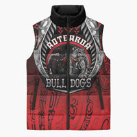Aotearoa Bulldog Personalised Sleeveless Puffer Jacket Maori Kowhaiwhai Motif - Polynesian Pride